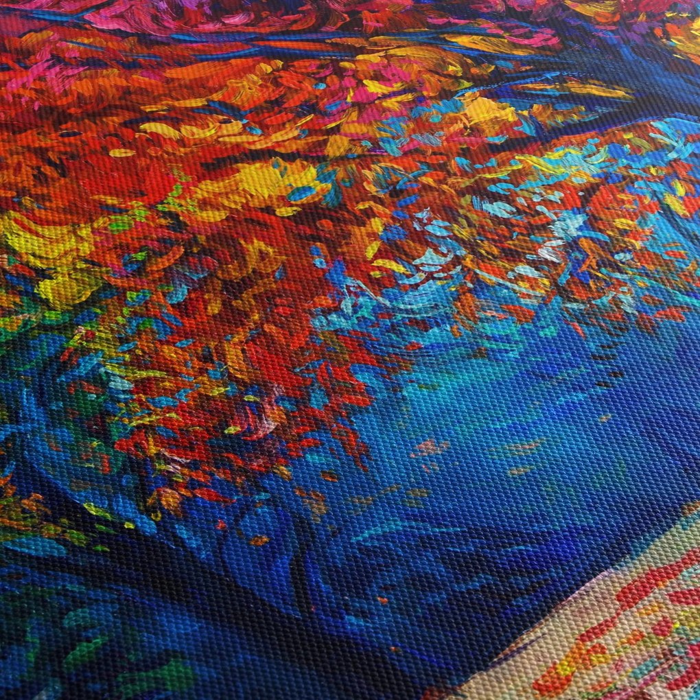 Tablou cu pictura naturii (cu ceas) (90x30 cm)