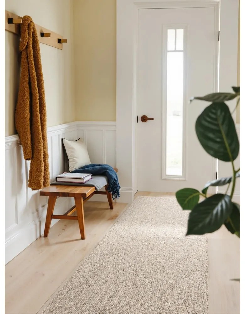 Covor tip traversă gri/crem lavabil 80x240 cm Rocco Dark Cream – Elle Decoration