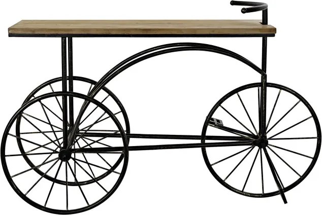 Consolă vintage tip bar din metal și lemn, „Bycicle"