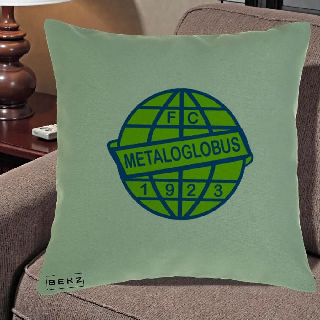 Perna Personalizata FC Metaloglobus Bucuresti 1923 Fotbal, 40x40 cm, Verde, Husa Detasabila, Perna Inclusa, BEKZ®