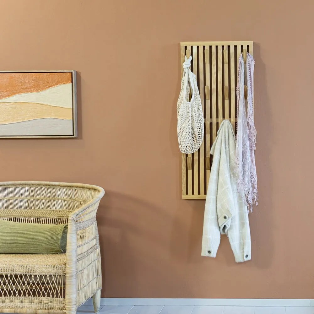 Panou de agățat diverse în culoare naturală din lemn de stejar 46x100x8 cm Parco – Spinder Design