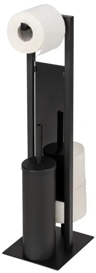 WENKO 25400100 - Perie WC RIVALTA 18x70 cm neagră