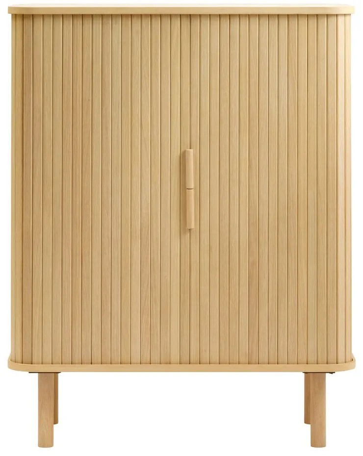 Dulap cu aspect de lemn de stejar cu ușă glisantă 113x90 cm Cavo – Unique Furniture