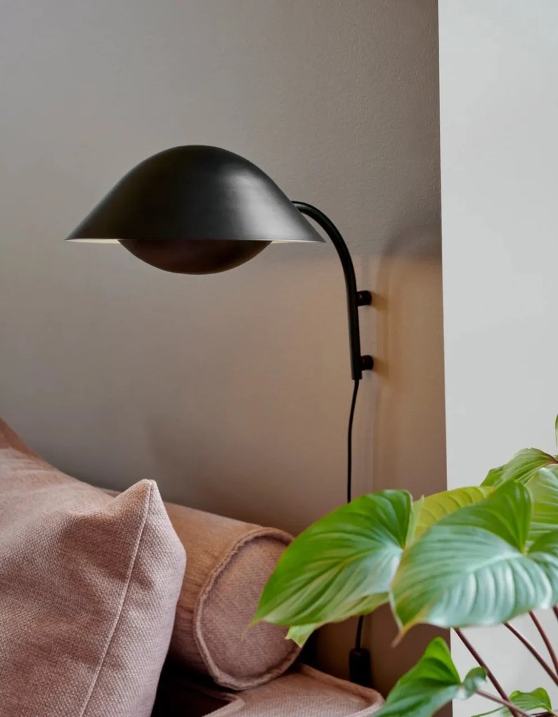 Aplica de perete design modern Freya negru