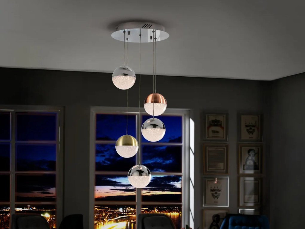 Lustra LED dimabila cu telecomanda Sphere 5L SV-793534D