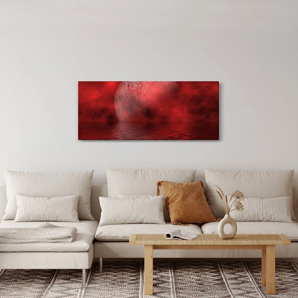Tablou - Luna pe nivelul apei (120x50 cm)