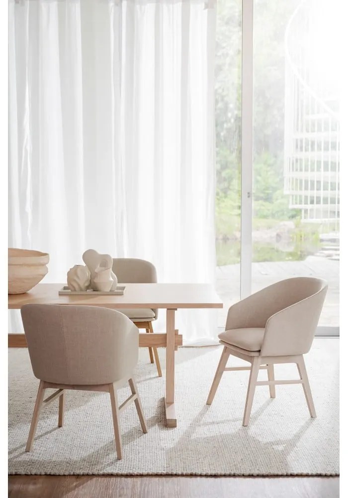 Set de scaune de sufragerie bej 2 buc. tapițat Windham – Rowico