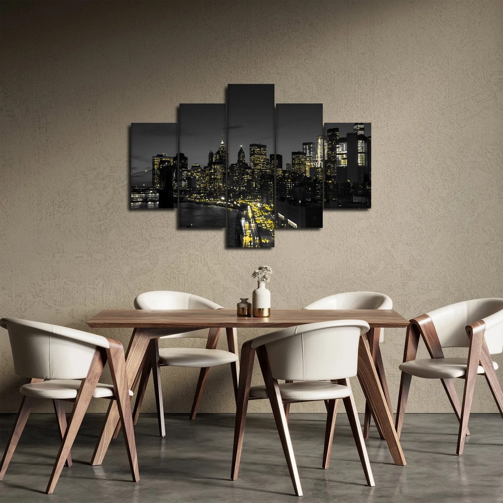 Tablou cu metropolă nocturnă (150x105 cm)