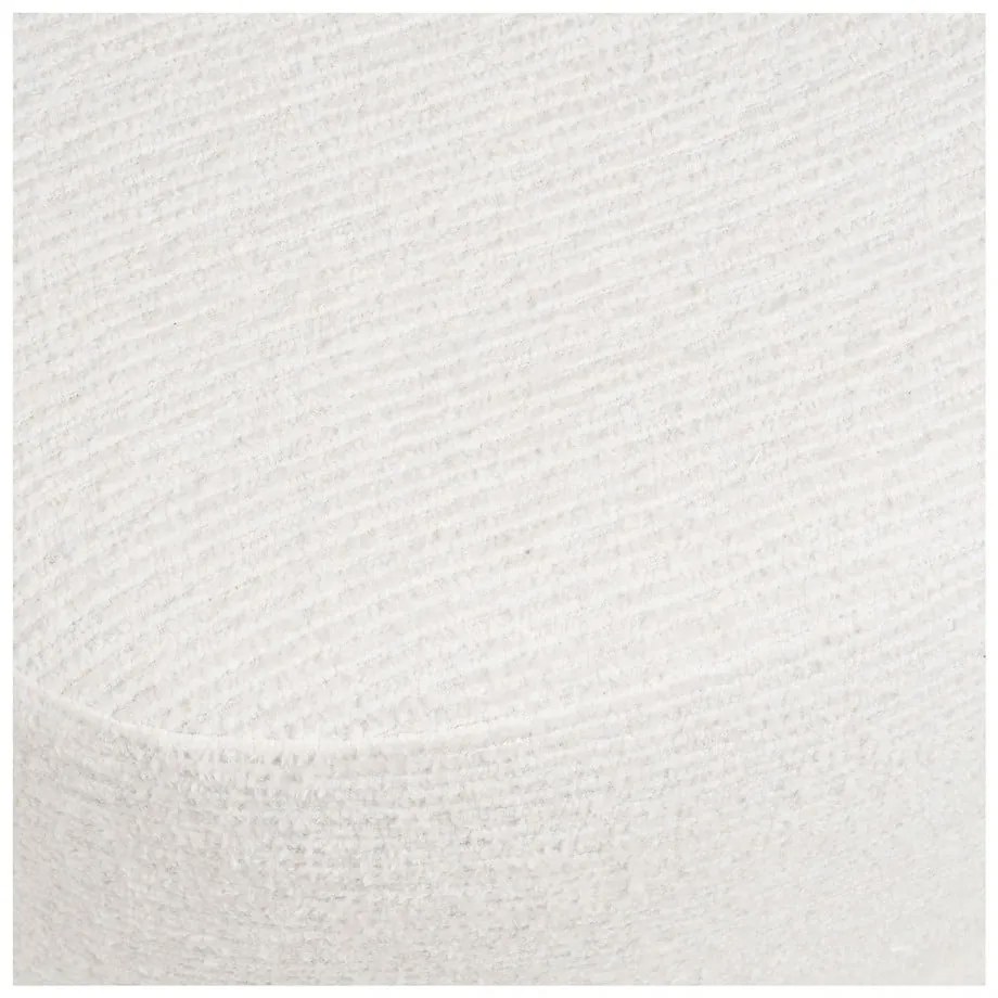 Taburet crem cu tapițerie din chenille Hilo – House Nordic