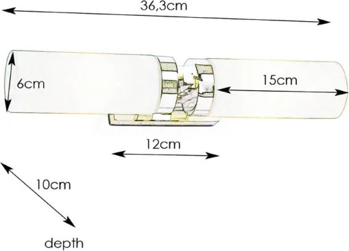 Markslöjd 234844, 450712 - Lampă baie STELLA 2xE14/40W/230V IP44