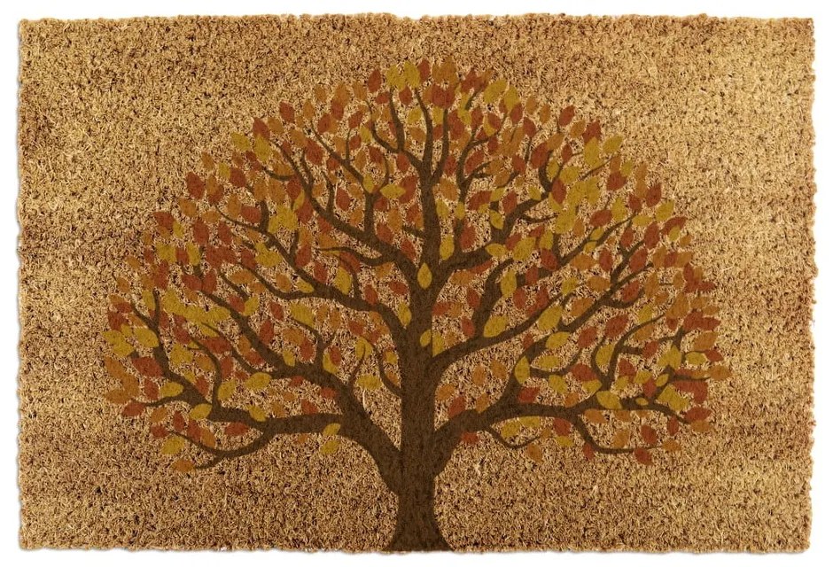 Covoraș de intrare din fibre de nucă de cocos 40x60 cm Autumnal Tree of Life – Artsy Doormats