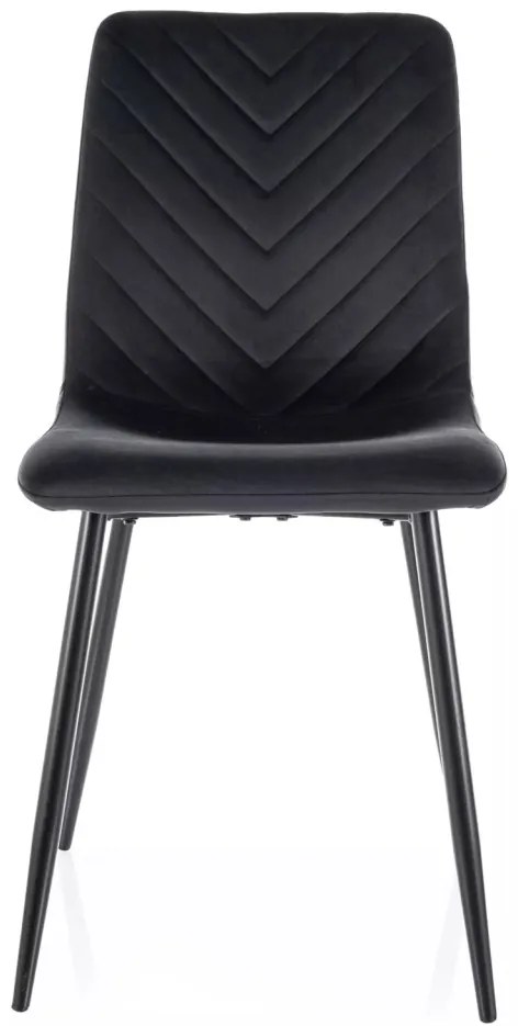 Scaun Daren velvet negru/negru Blu19