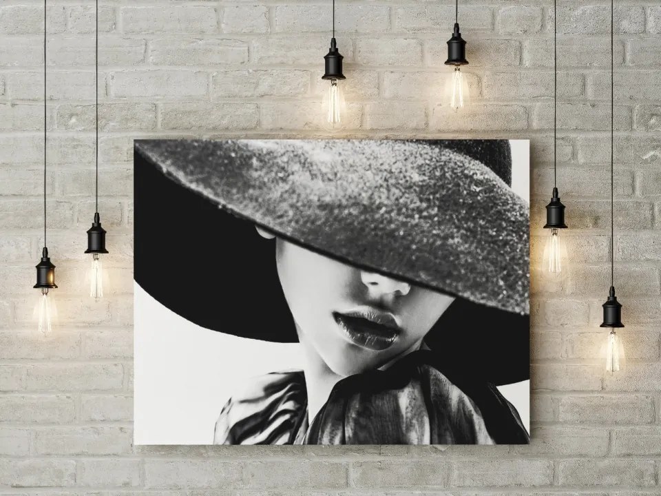 Tablou canvas BW Girl 120x80 cm