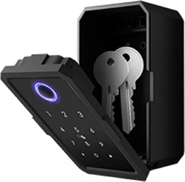 Cutie depozitare chei, Inteligenta, AMASAFE 3 Smart, Neagra, montata pe perete, Waterproof, IP65, App TT Lock, pentru Inchirieri in Regim Hotelier, Ai