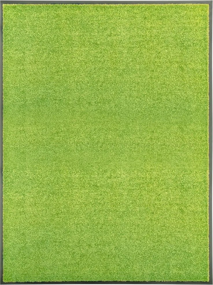 vidaXL Covoraș de ușă lavabil verde 90x120 cm