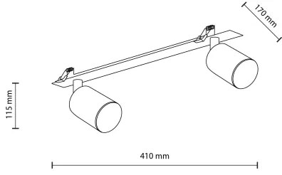 Spot încastrat NEX 2xGU10/10W/230V alb