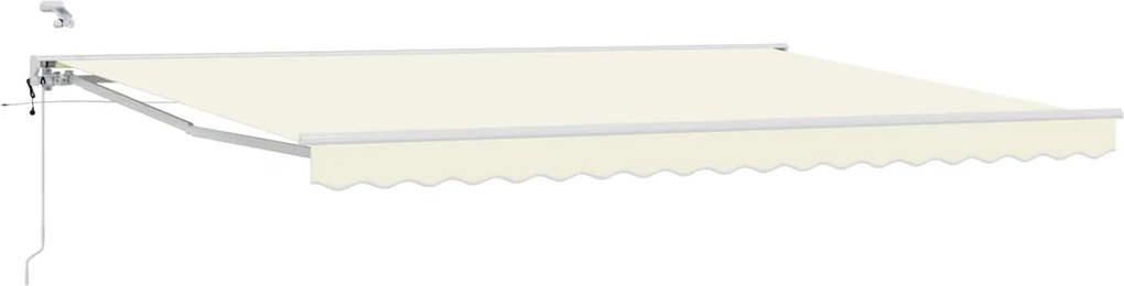 vidaXL Cort electric retractabil Crem 4,5 × 3,5 m