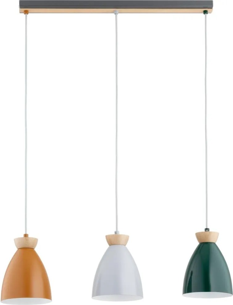 Lustră cu cablu GALIA, 3xE27/15W/230V, multicoloră