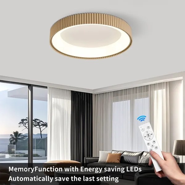 Brilagi - Plafonieră LED dimabilă FALCON MODERN, 54W, 230V, 60 cm, bej + telecomandă