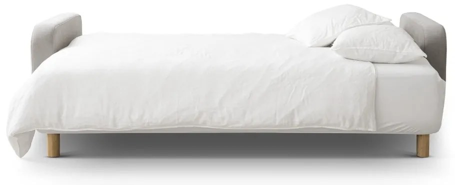 Canapea bej extensibilă, cu spațiu de depozitare 231 cm Elen – Micadoni