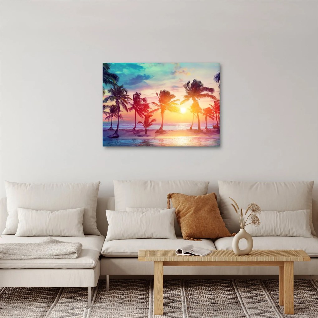 Tablou - Apus de soare tropical (70x50 cm)