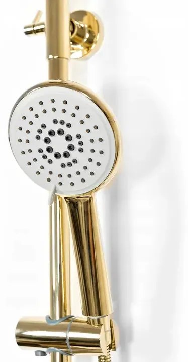 Baterie pentru dus Vincent gold reglabila - H 123,5 cm