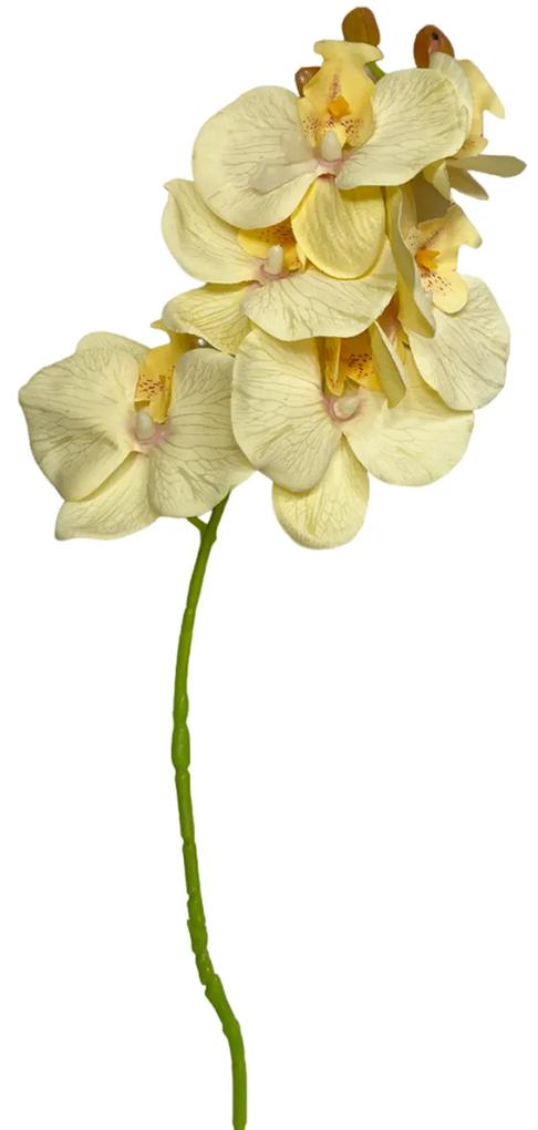 Orhidee galbena artificiala, Gloria, 70cm