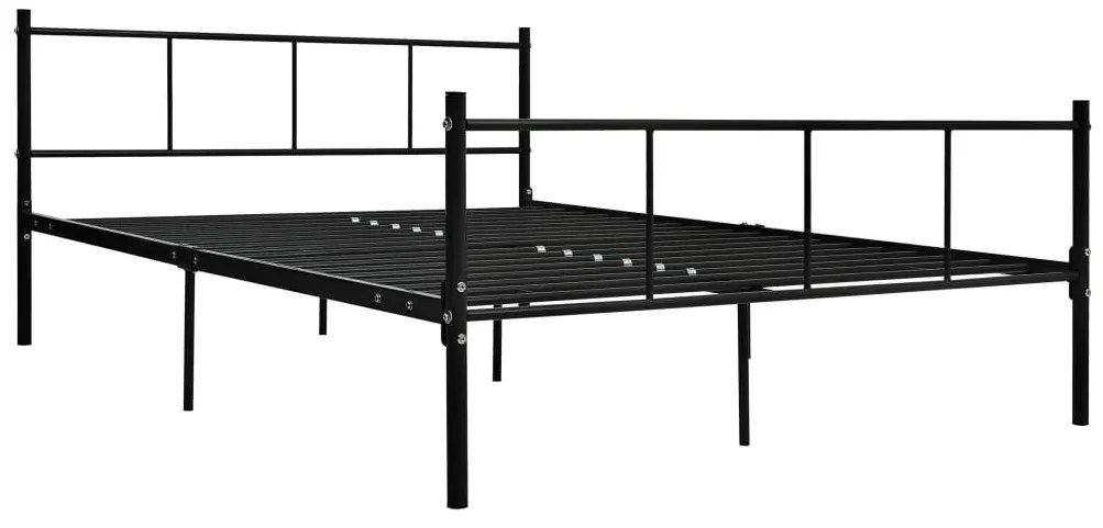 284640 vidaXL Cadru de pat, negru, 160 x 200 cm, metal