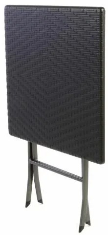Masa de gradina rabatabila cu aspect de ratan 75x61x61 cm