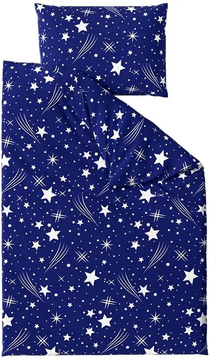 Lenjerie de pat creponata NIGHT SKY POLY albastru Dimensiune lenjerie de pat: 70 x 90 cm | 140 x 200 cm