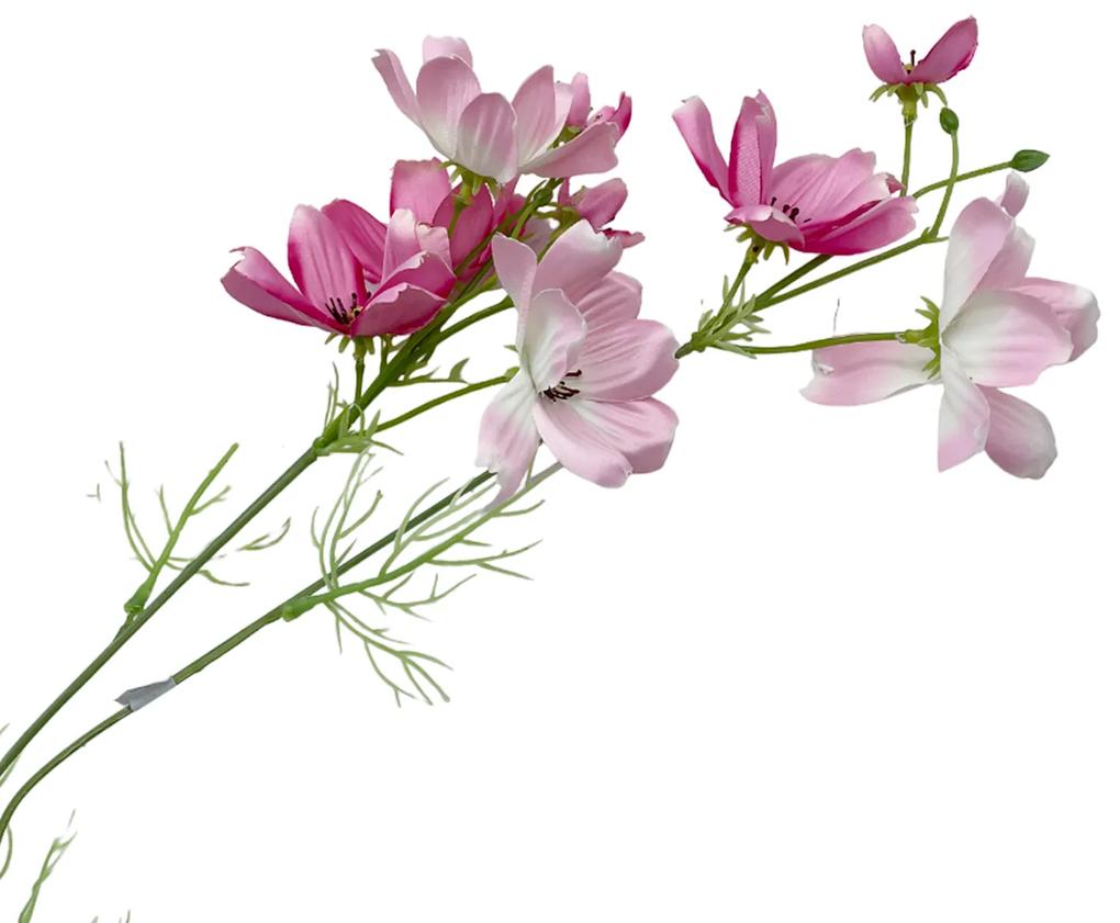 Crenguta cu flori artificiale roz, Sensation, 65cm