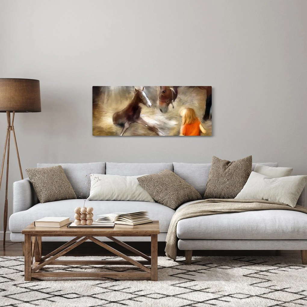 Tablou - Bine ai venit, căluțul mic (120x50 cm)