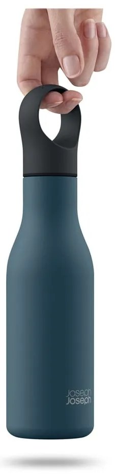 Sticlă albastru-închis de călătorie din oțel inoxidabil 500 ml Loop – Joseph Joseph