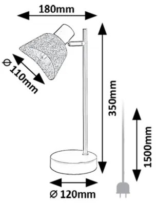 Lampă de masă Rabalux 74018 FARELIA 1xE14/10W/230V