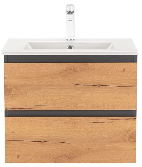 Dulap inferior Vario Forte 60 cu lavoar antracit-stejar