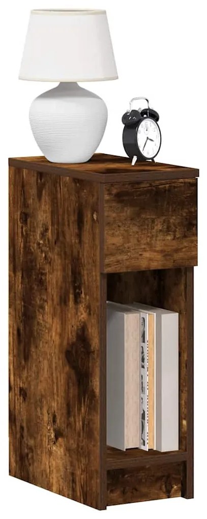 vidaXL Noptiera cu sertar stejar afumat 20x36x60 cm