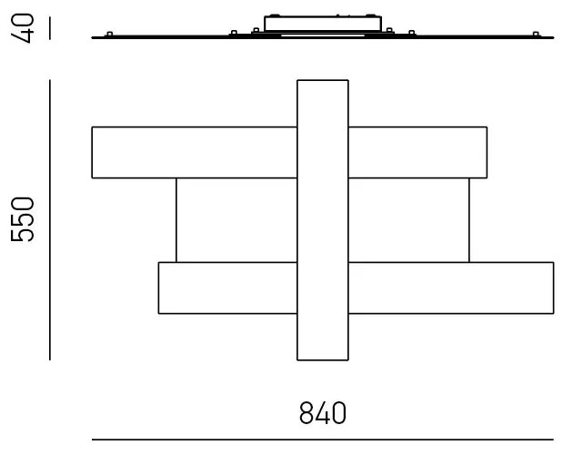 Plafoniera LED DOHA P otel, alb, negru sau gri dove