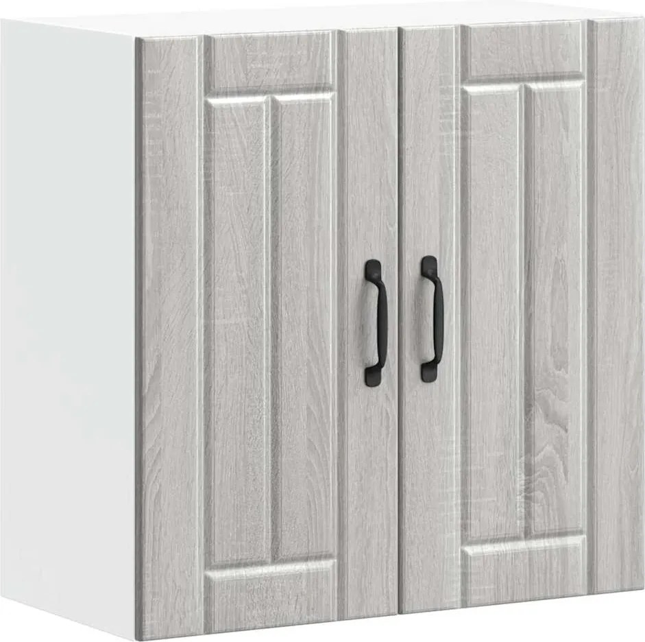 vidaXL Dulap de bucatarie "Lucca" din lemn prelucrat Sonoma gri