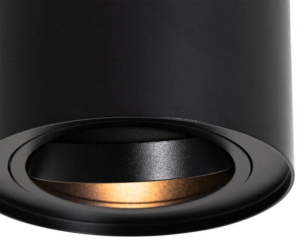 Set de 4 spoturi moderne negre reglabile AR70 - Rondoo Up