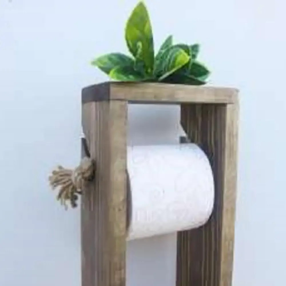 Stand suport toaleta,seria wood Homs, 55x10x10 cm, lemn natur,700015