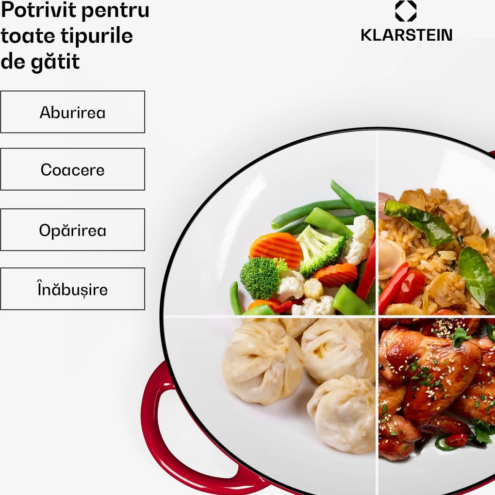 Wok Klarstein Jersey - roșu