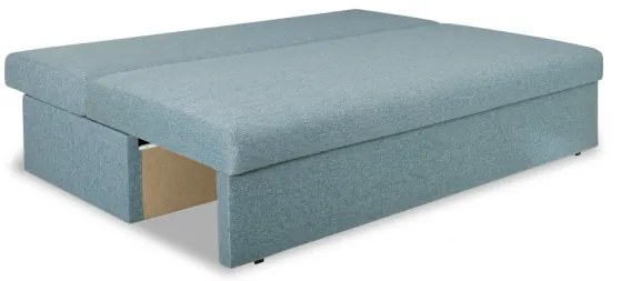 Canapea Extensibila Cu Lada Modulo, Albastru, 80 X 191 X 98 Cm