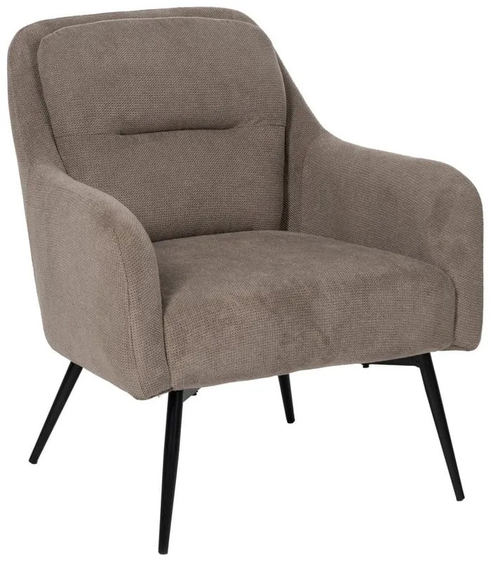 Fotoliu taupe cu tapițerie din chenille Classic – Ixia