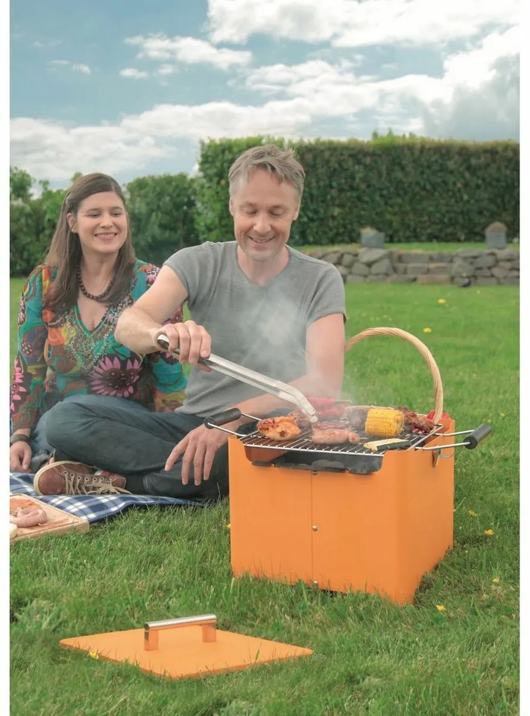 Tepro 1144 Grătar Chill&amp;Grill Cube,portocaliu, 54 x 3 6 x 35 cm