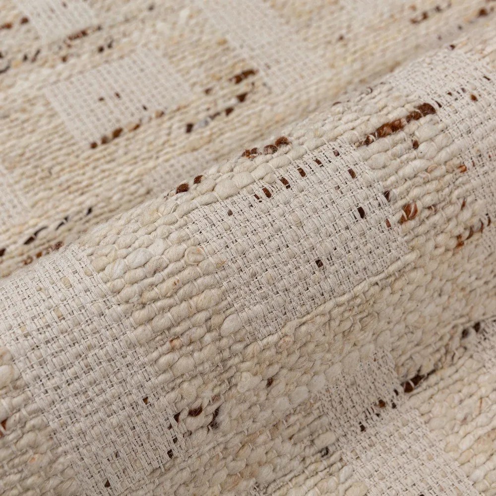 Covor tip traversă în culoare naturală țesut manual din amestesc de lână 80x230 cm Rova Blend – Flair Rugs