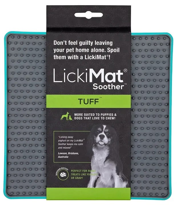 Covoraș de lins pentru animale de companie Soother Tuff Turquoise – LickiMat