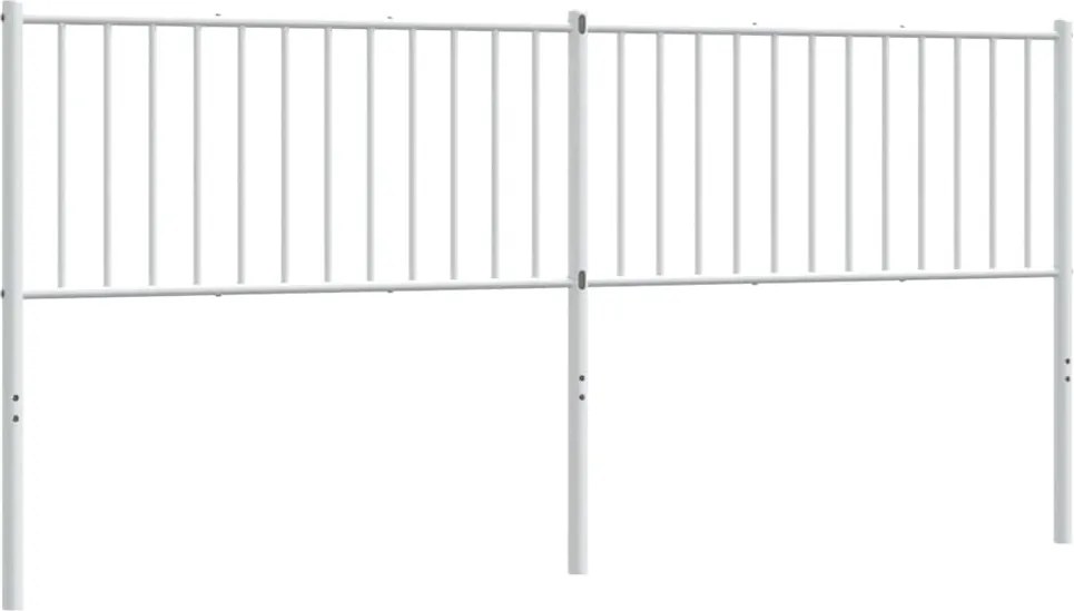 vidaXL Tăblie de pat de schimb metalică, alb, 193 cm