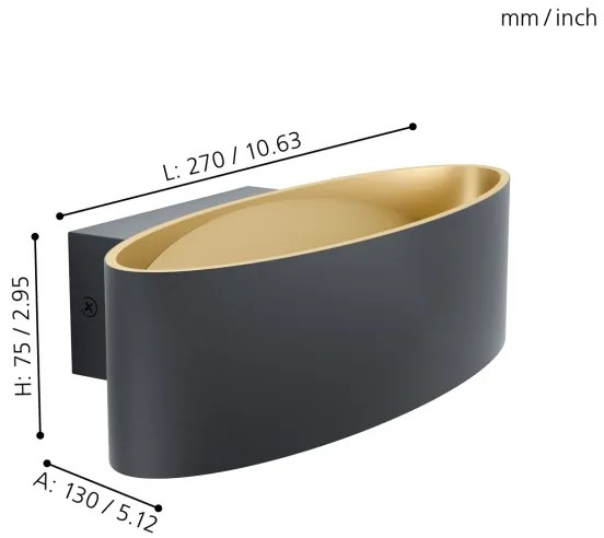 Eglo 98542 - Aplică perete LED MACCACARI LED/10W/230V