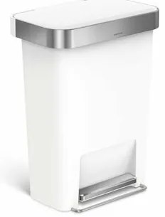 Simplehuman Coș de gunoi cu pedală 45 l, alb