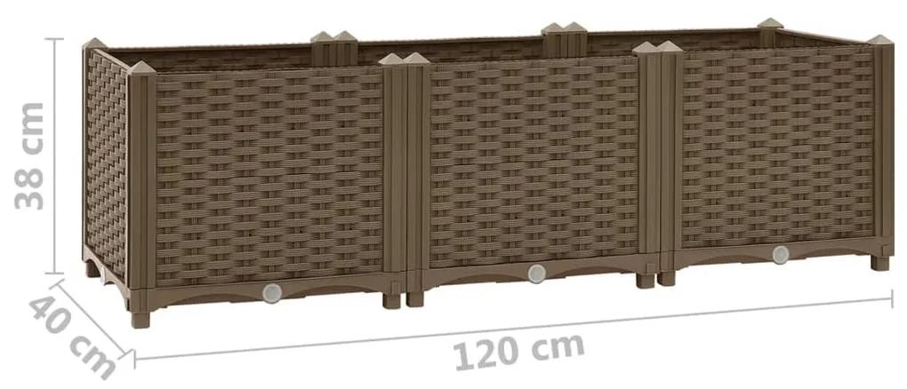 Strat inaltat, 120x40x38 cm, polipropilena 1, Maro, 120 x 40 x 38 cm